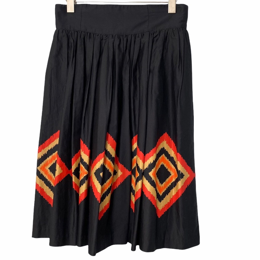 Nine West Black Colorful Detailing Flare Casual Pockets Skirt 2